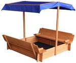 HOME DELUXE Sandkasten, 110 x 110 x 110, holzfarben