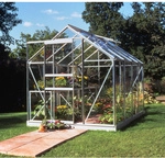 HALLS Gew&auml;chshaus &raquo;Popular&laquo;, 5,0 m&sup2;, aluminiumfarben, 3 mm Blankglas -