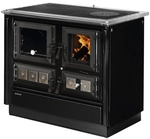 JUSTUS Festbrennstoffherd &raquo;Rustico-90 2.0&laquo;, schwarz, Emaille, 7 kW