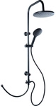 CORNAT Duschsystem &raquo;NOIR&laquo;, &Oslash; Kopfbrause 22,5 cm, schwarz, rund