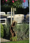 DOBAR Gartenbrunnen, in Baumstamm-Optik, BxHxL: 28 x 78 x 33 cm, Polyresin - braun