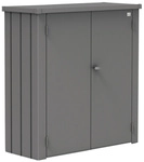 BIOHORT Terrassenschrank &raquo;Romeo&laquo;, BxHxT: 132 x 140 x 87 cm, quarzgrau-metallic,
