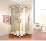 SCHULTE Eckeinstieg &raquo;Kristall Trend&laquo;, BxTxH: 80 x 80 x 185 cm - silberfarben