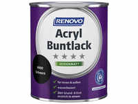 RENOVO Acryl-Buntlack, schwarz RAL 9900, seidenmatt, 0,75l