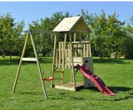WENDITOYS Kletterspielturm &raquo;Panda&laquo;, BxHxT: 270 x 270 x 290 cm, natur - braun