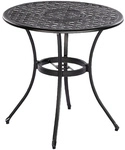 Tisch &raquo;Rhodos&laquo;, &Oslash;xH: 70 x 70 cm, Tischplatte: Aluminium - grau
