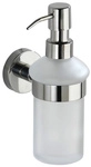 WENKO Seifenspender &raquo;Bosio Shine&laquo;, Edelstahl/Glas, Edelstahlfarben - silberfarben