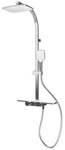 SCHULTE Duschsystem &raquo;Square&laquo;, HxT: 103 x 44 cm, Messing, inkl. Thermostat -