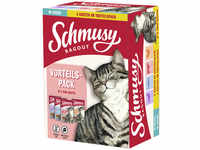 Schmusy Katzen-Nassfutter, 4 Stück, je 100 g