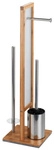 WENKO WC-Garnitur, Bambus, LxBxH: 18x70x23 cm, naturfarben