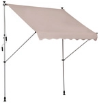 Outsunny Klemmmarkise, BxL: 200 x 150 cm, Aluminium/Stahl/Polyester - beige
