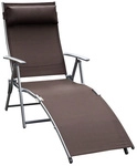Outsunny Gartenliege, Metall, BxHxT: 137 x 100,5 x 63,5 cm - braun