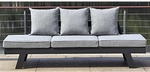 GARDEN PLEASURE Gartensofa &raquo;Donna&laquo;, Breite: 216,5 cm, grau/anthrazit