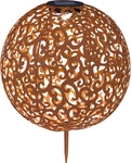 GLOBO LIGHTING Solarleuchte, LED,&Oslash;: 28,5 cm, Metall, rostfarben - orange