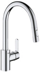 GROHE Sp&uuml;ltischarmatur &raquo;Get&laquo;, Metall, gl&auml;nzend, ⅜" - silberfarben