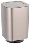 WENKO Schwingdeckeleimer &raquo;Auron&laquo;, 5,5 l, H&ouml;he: 25,5 cm, silberfarben matt