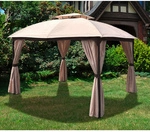 GARDEN PLEASURE Pavillon &raquo;PIRES&laquo;, rechteckig, BxT: 360 x 300 cm - grau