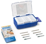 DREMEL Schleif- und Gravur-Werkzeug, Set, 8-teilig, f&uuml;r Glas und Metall - blau