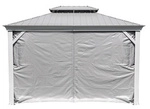 SOJAG Seitenteile &raquo;Messina&laquo;, Breite: 363 cm, Polyester, taupe - grau