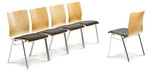 Mayer Sitzm&ouml;bel Stapelstuhl &raquo;2118&laquo;, BxL: 53 x 54 cm, Stahl/Stoff/Holz - grau