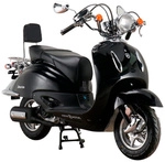 ALPHA MOTORS Motorroller &raquo;Firenze&laquo;, Retro, 125 ccm, 85 km/h, EURO 5+, schwarz