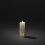 Konstsmide LED-Echtwachskerze, Wachs, H&ouml;he: 12,7 cm - weiss
