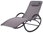 GARDEN PLEASURE Sonnenliege &raquo;SIROS&laquo;, Stahl, BxHxT: 63 x 106 x 177 cm - grau