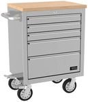 G&Uuml;DE Werkbank, Breite: 66,8 cm, mit 5 Schubladen - grau