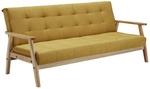 SalesFever Schlafsofa, Breite: 190 cm, senffarben/natur - gelb