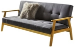 SalesFever Schlafsofa, Breite: 190 cm, dunkelgrau