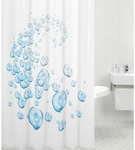 Sanilo Duschvorhang, Polyester, Wasserblasen - blau