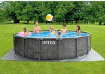 INTEX Rundpool &raquo;Prism Greywood&laquo;, Rund, BxH: 457x122 cm, dunkelgrau
