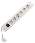 REV-Ritter Steckdosenleiste, 6-fach, Kabell&auml;nge: 2,4 m - weiss