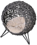 PawHut Katzenh&ouml;hle, &Oslash;xH: 52 x 58 cm, Kunststoff/Rattan - grau