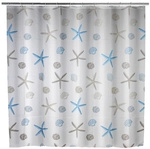 WENKO Duschvorhang &raquo;Bella Mare&laquo;, BxH: 180 x 200 cm, Seestern/Muscheln, mehrfarbig -