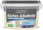 SCH&Ouml;NER WOHNEN FARBE Feuchtraumfarbe &raquo;K&uuml;chen- und Badfarbe&laquo;, creme, 2,5 l -...