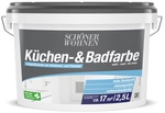 SCH&Ouml;NER WOHNEN FARBE Feuchtraumfarbe &raquo;K&uuml;chen- und Badfarbe&laquo;, wei&szlig;, 2,5 l -...