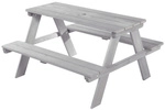 roba Kindersitzgarnitur, Holz, 4-Sitzer, BxHxT: 89 x 50 x 84,5 cm - grau