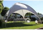 LECO Pavillon, Kuppeldach, quadratisch, BxHxT: 500 x 350 x 500 cm - grau