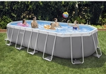 INTEX Ovalpool &raquo;Prism&laquo;, Oval, BxLxH: 305x610x122 cm, hellgrau