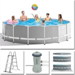 INTEX Rundpool "Prism Rondo", Rund, BxH: 457x107 cm, hellgrau grau