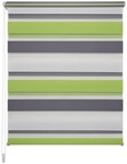 LIEDECO Doppelrollo &raquo;Mini Tricolor&laquo;, grau/wei&szlig;/gr&uuml;n, Polyester - gruen