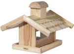 DOBAR Vogelfutterhaus, f&uuml;r V&ouml;gel, Kiefernholz/Kunststoff, natur/Holzfarben - beige