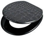 ADOB WC-Sitz, BxT: 37 x 45 cm, Schuppen - schwarz