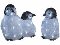 Konstsmide Weihnachtsfigur, Pinguin, Höhe: 23 cm, netz, weiß - weiss
