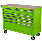 ZIPPER Werkstattwagen, BxHxL: 940 x 1180 x 1250 mm, 9 F&auml;cher - gruen
