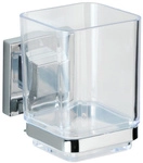 WENKO Zahnputzbecher &raquo;Vacuum-loc Quadro&laquo;, rostfreier Edelstahl,