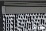 La Tenda T&uuml;rvorhang, BxH: 90 cm x 210 cm, wei&szlig;/grau, Polyvinylchlorid/Aluminium -