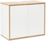 FACKELMANN Waschbeckenunterschrank &raquo;FINN&laquo;, weiss, 2 T&uuml;ren, BxHxT: 60 x 50 x...