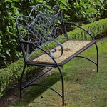 GARDEN PLEASURE Bank, Metall/Keramik, BxHxT: 115 x 97 x 57 cm - grau
